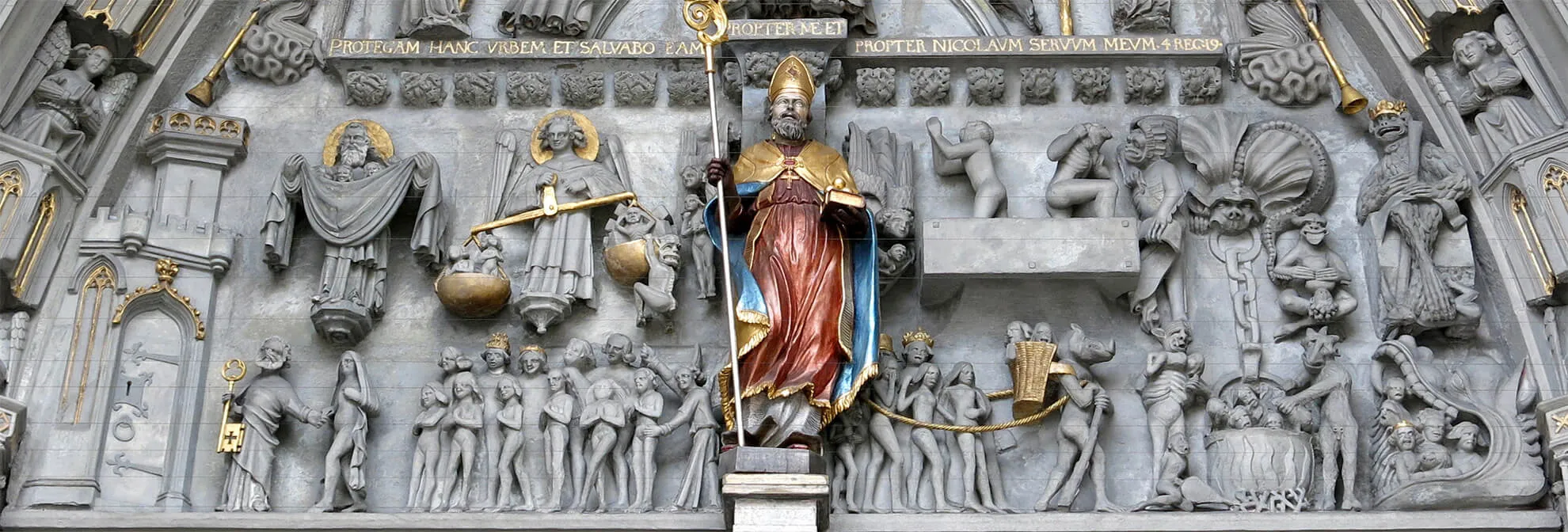 Portique de la cathédrale, animée en réalité virtuelle