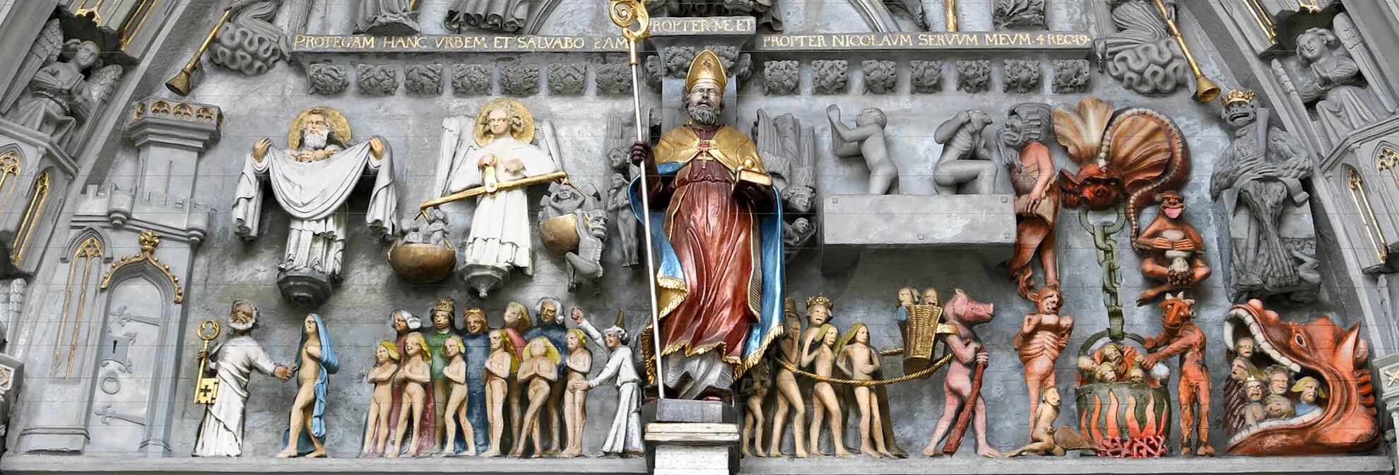 Portique de la cathédrale, animée en réalité virtuelle