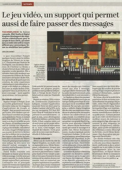 Un jeu vidéo pour sensibiliser les jeunes sur la réalité des violences réalisé par une entreprise de jeu vidéo suisse