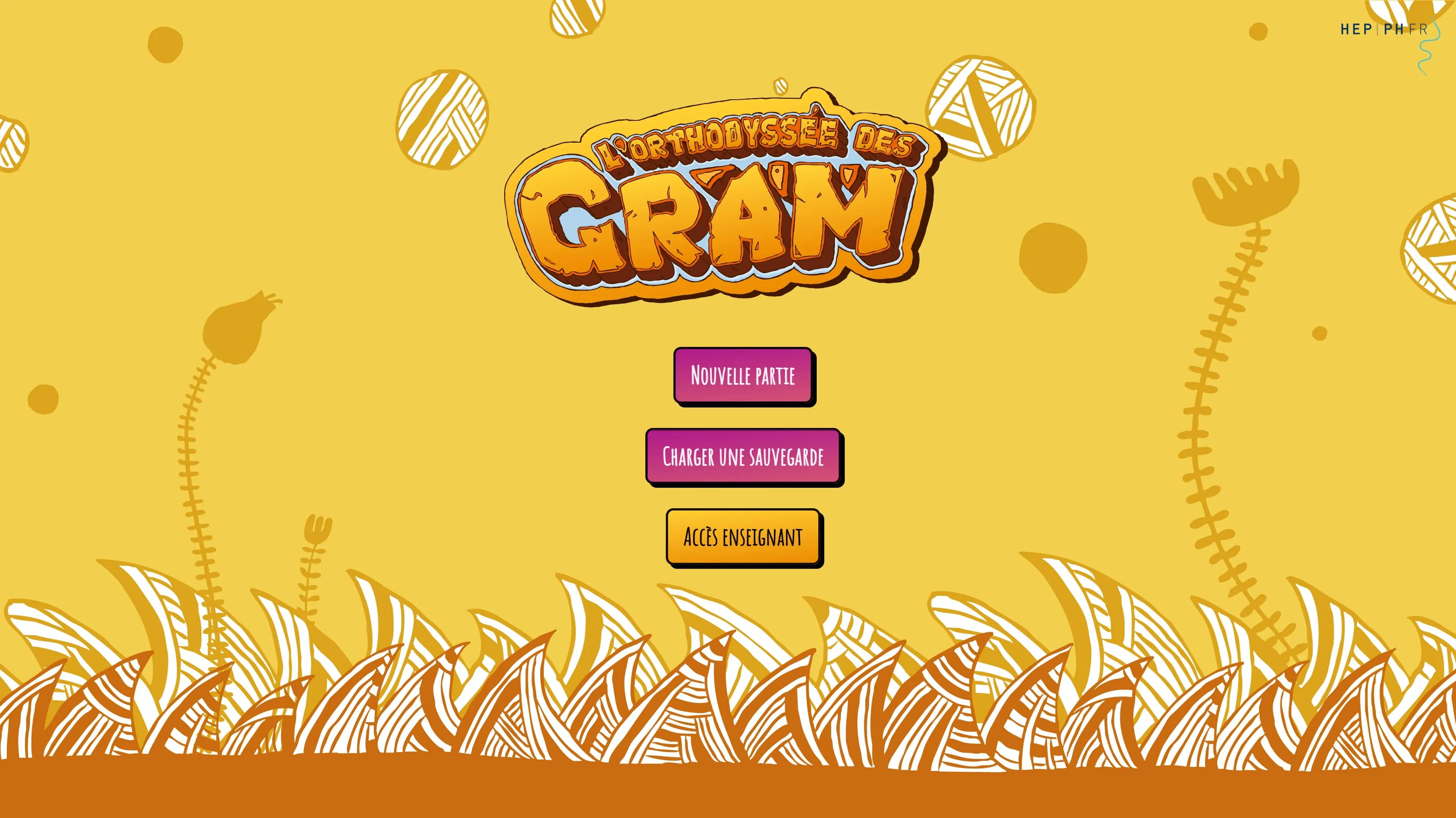 Images du jeu sérieux "La Famille Gram" développé par notre entreprise spécialiste des jeux vidéo DNA Studios pour apprendre à construire des phrases en jouant 01