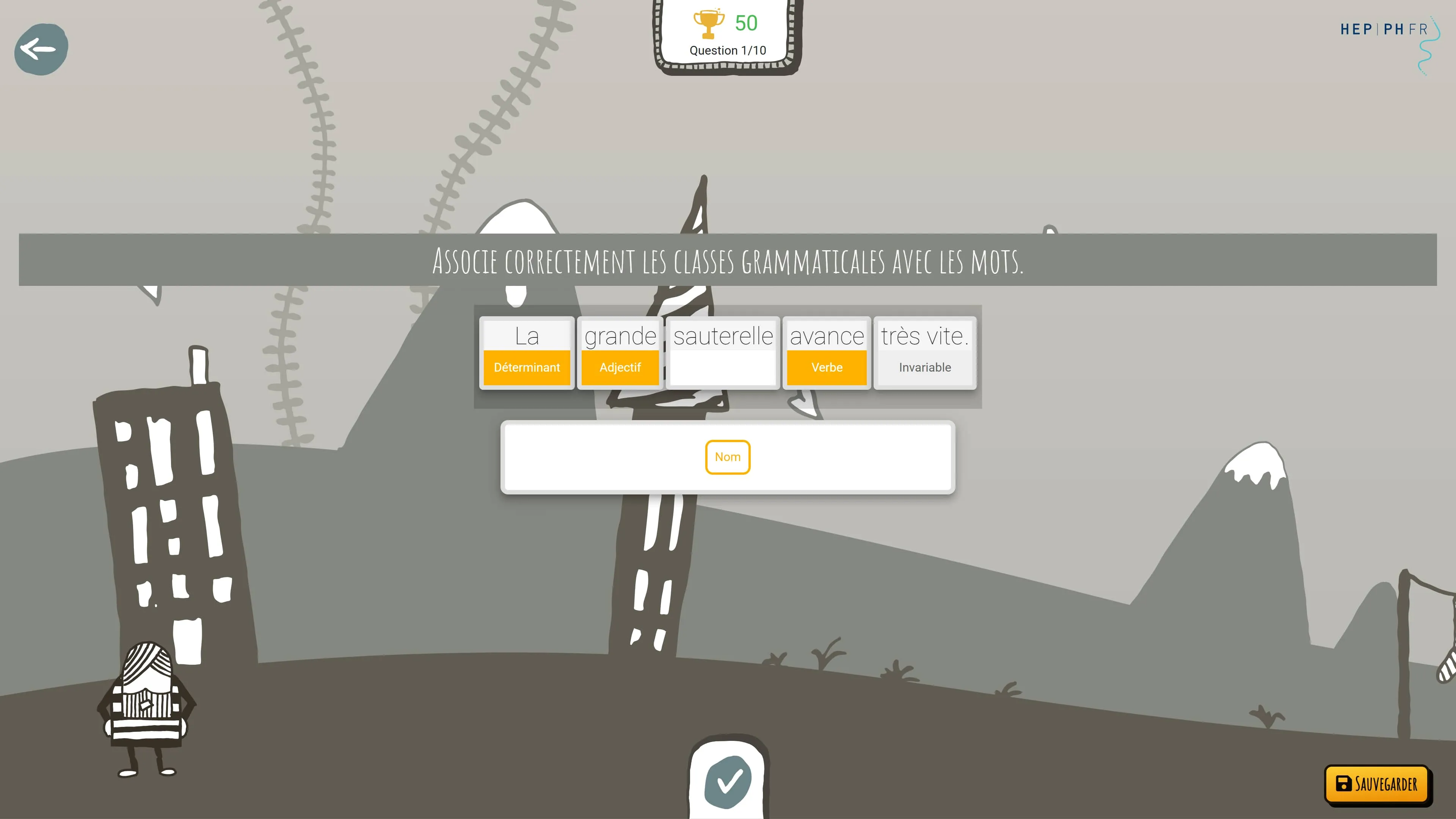 Images du jeu sérieux "La Famille Gram" développé par notre entreprise spécialiste des jeux vidéo DNA Studios pour apprendre à construire des phrases en jouant 05