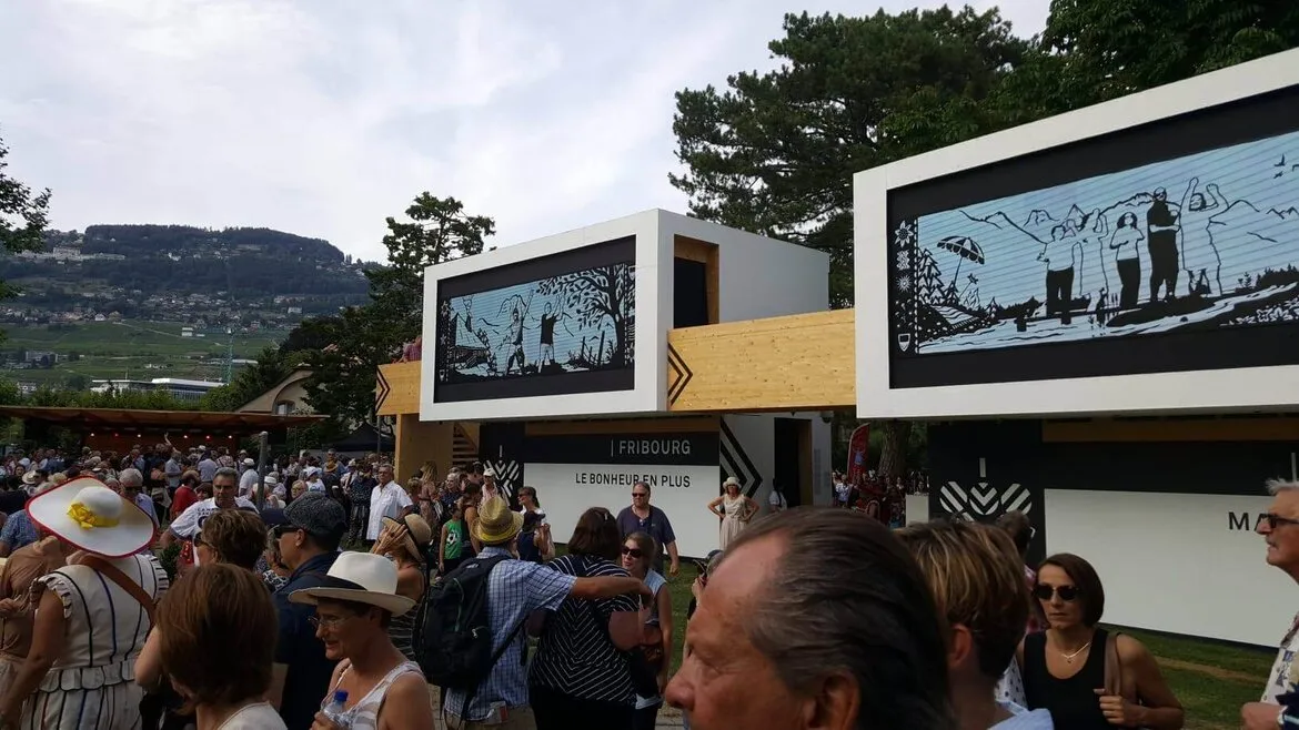 Image de l'installation interactive Poyart du Pavillon Fribourgeois de la Fête des Vignerons 2019