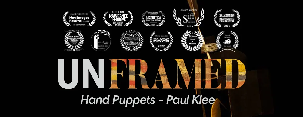 Aperçu des récompenses du film "Hand puppets, Paul Klee" en réalité virtuelle réalisé par Martin Charrière et développé par DNA Studios