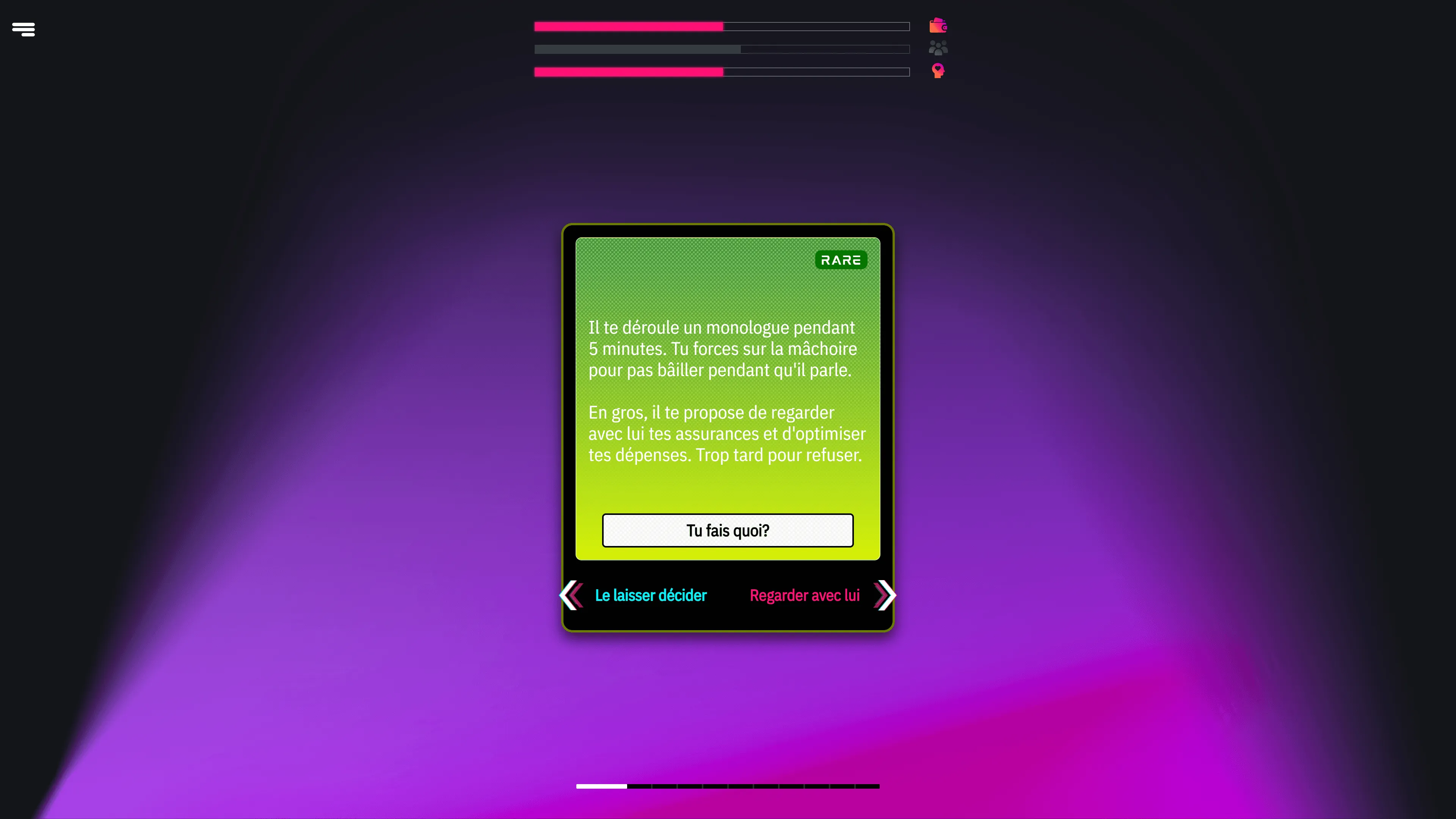 Mini jeu-vidéo d'accroche pour promouvoir le jeu sérieux Till Next Bill dans les événements
